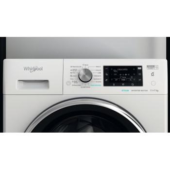 Whirlpool Tvättmaskin med torktumlare Fristående FFWDD 1176258 BCV EE White Front loader Control panel