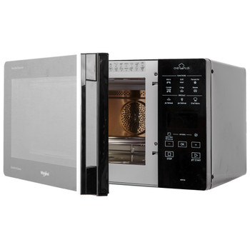 Whirlpool Mikrovlnná rúra Voľne stojace MCP 349 BL Čierna Elektronické 25 Mikrovlny kombi 800 Perspective open