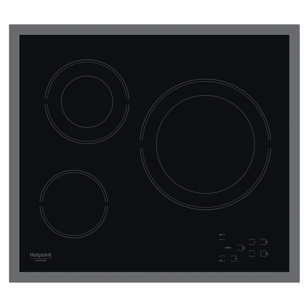 Hotpoint_Ariston Печка HR 603 X/1 Черно Radiant vitroceramic Frontal