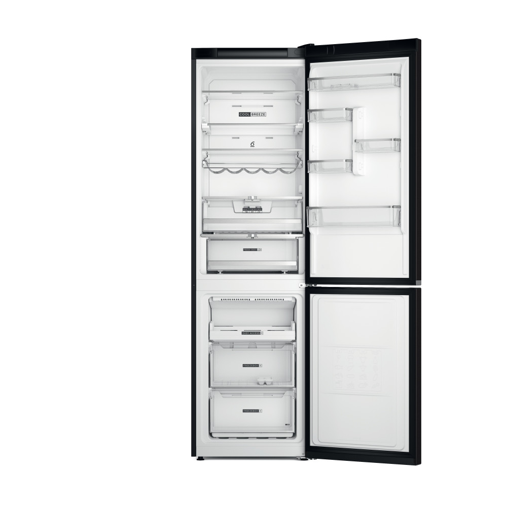 Whirlpool Hűtő/fagyasztó kombináció Szabadonálló W7X 94T KS Fekete/Inox 2 doors Frontal open