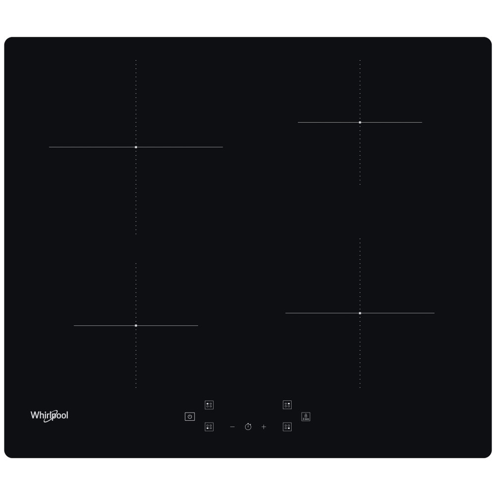 Whirlpool Table de cuisson WS Q4860 NE Noir Induction vitroceramic Frontal