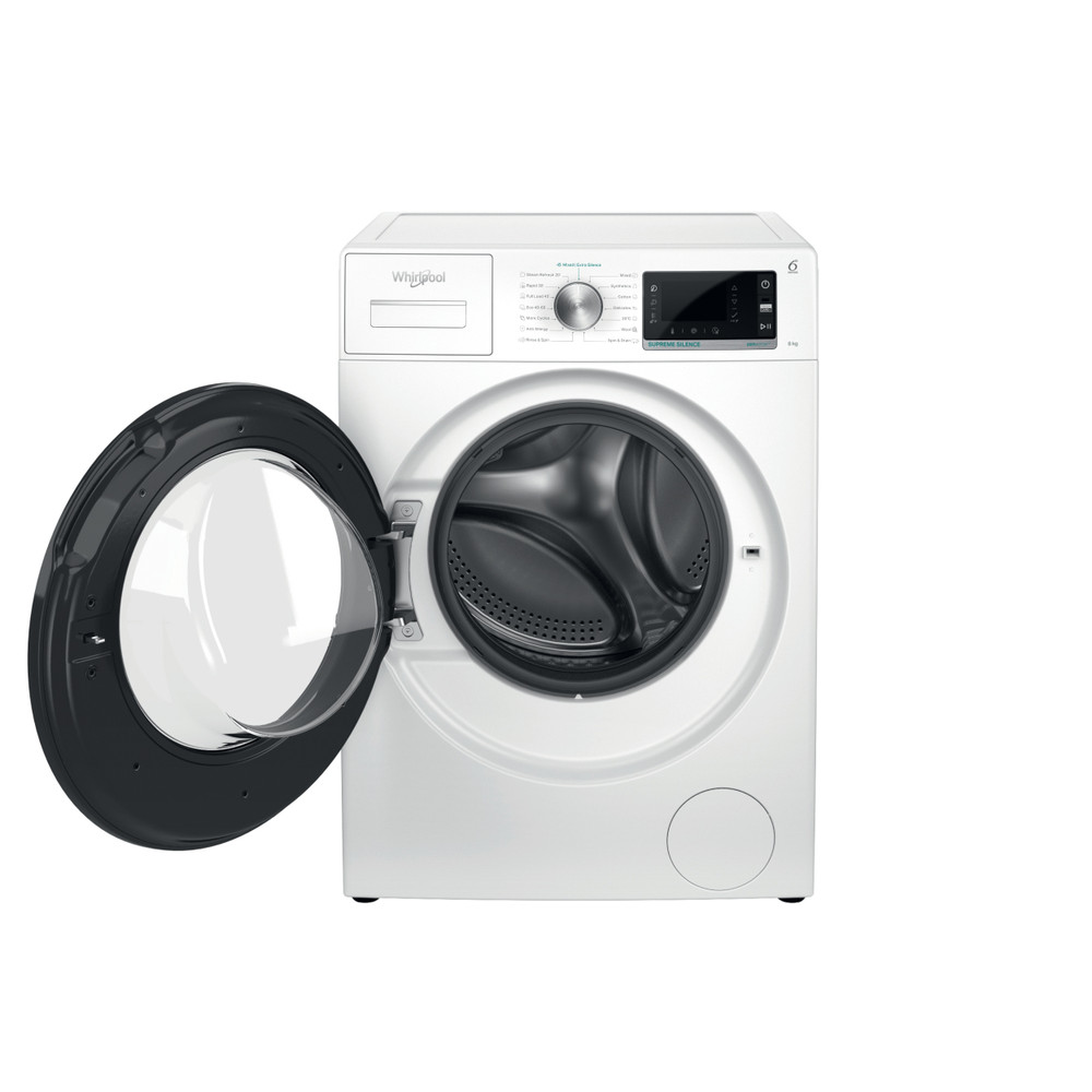 Whirlpool Mosógép Szabadonálló W6X W845WB EE Fehér Elöltöltős B Frontal open