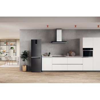 Whirlpool Hűtő/fagyasztó kombináció Szabadonálló W7X 83T KS Fekete/Inox 2 doors Lifestyle frontal