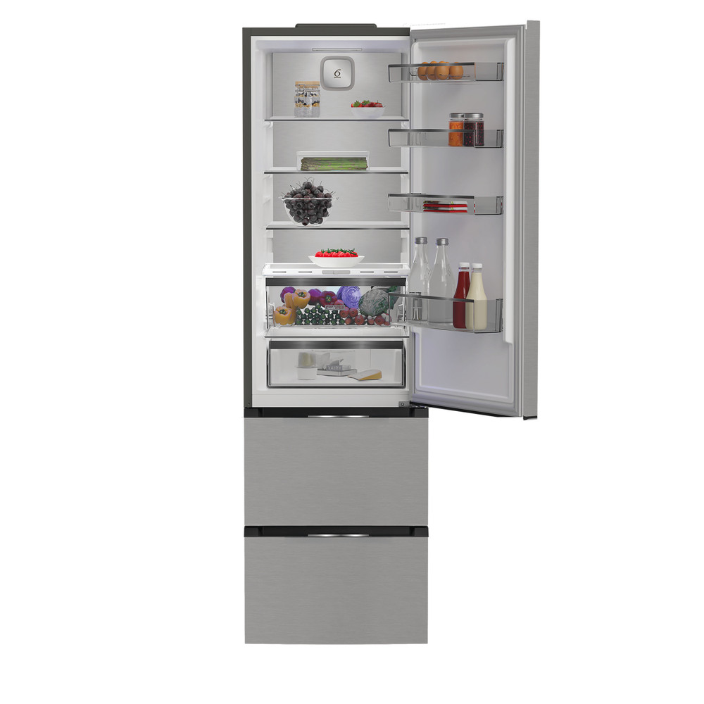 Whirlpool Kombinovaná chladnička s mrazničkou Volně stojící WHKF 6353 X6E New Silver – ARC 1035 2 doors Lifestyle frontal open