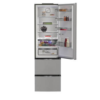 Whirlpool Kombinovaná chladnička s mrazničkou Volně stojící WHKF 6353 X6E New Silver – ARC 1035 2 doors Lifestyle frontal open