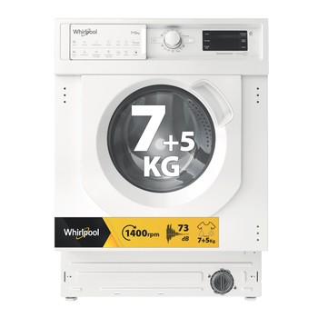 Whirlpool Mosó-szárító Beépíthető BI WDWG 751482 EU N Fehér Elöltöltős Hero image
