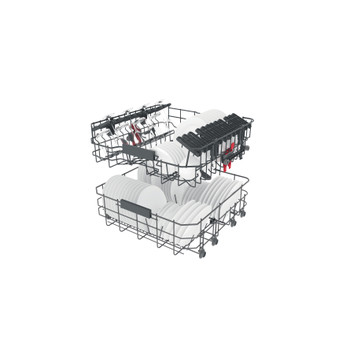 Whirlpool Myčka nádobí Vestavné WIC 3C26 F Full-integrated E Technical Translucent