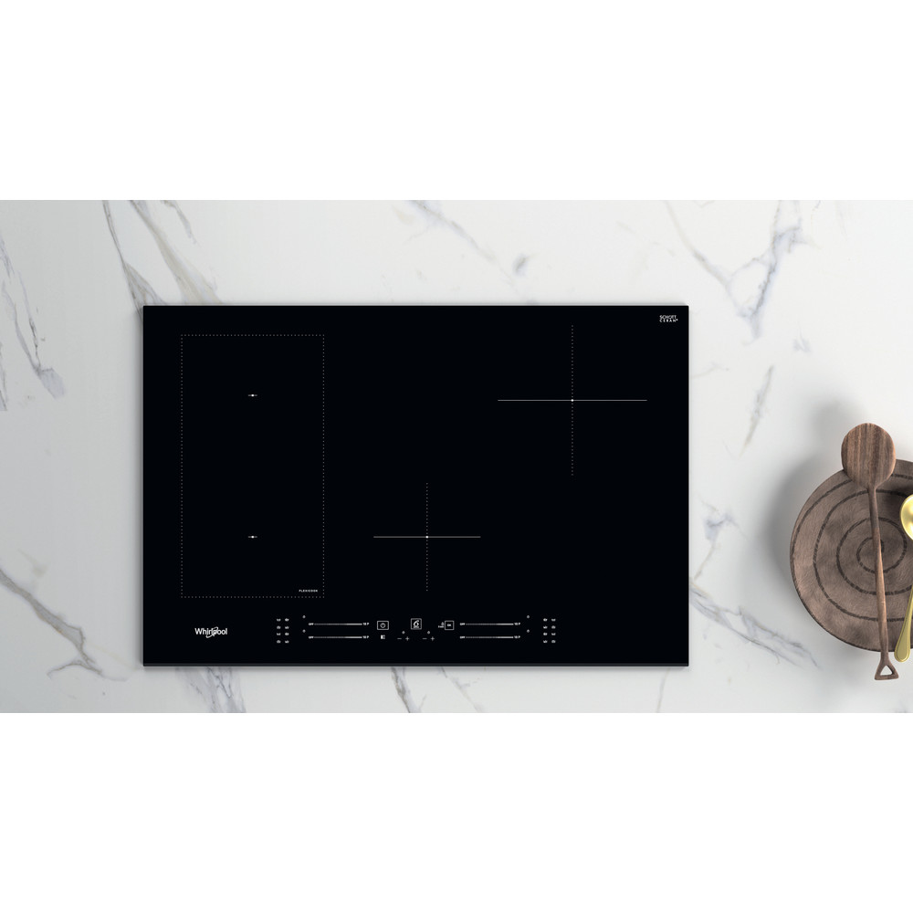 Whirlpool Kookplaat WL S3377 BF Zwart Induction vitroceramic Lifestyle frontal