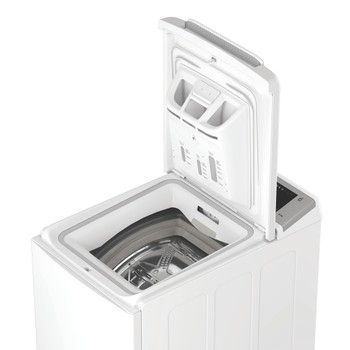 Whirlpool Pračka Volně stojící TW6522DSFCEE Bílá Vrchem plněná B Perspective open