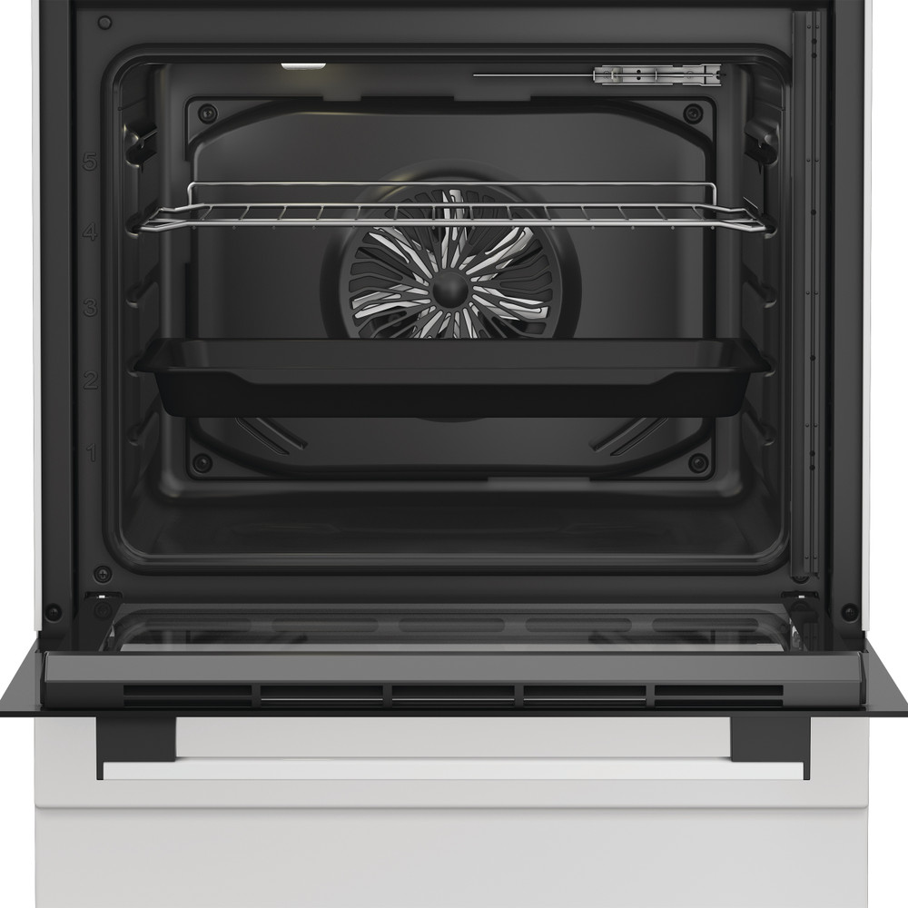 Indesit Κουζίνα I6V5PMW Λευκό Ηλεκτρική Lifestyle frontal open