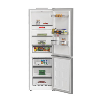 Whirlpool Kombiskap Frittstående WHKH 1361 XP4E Silver 2 doors Lifestyle frontal open