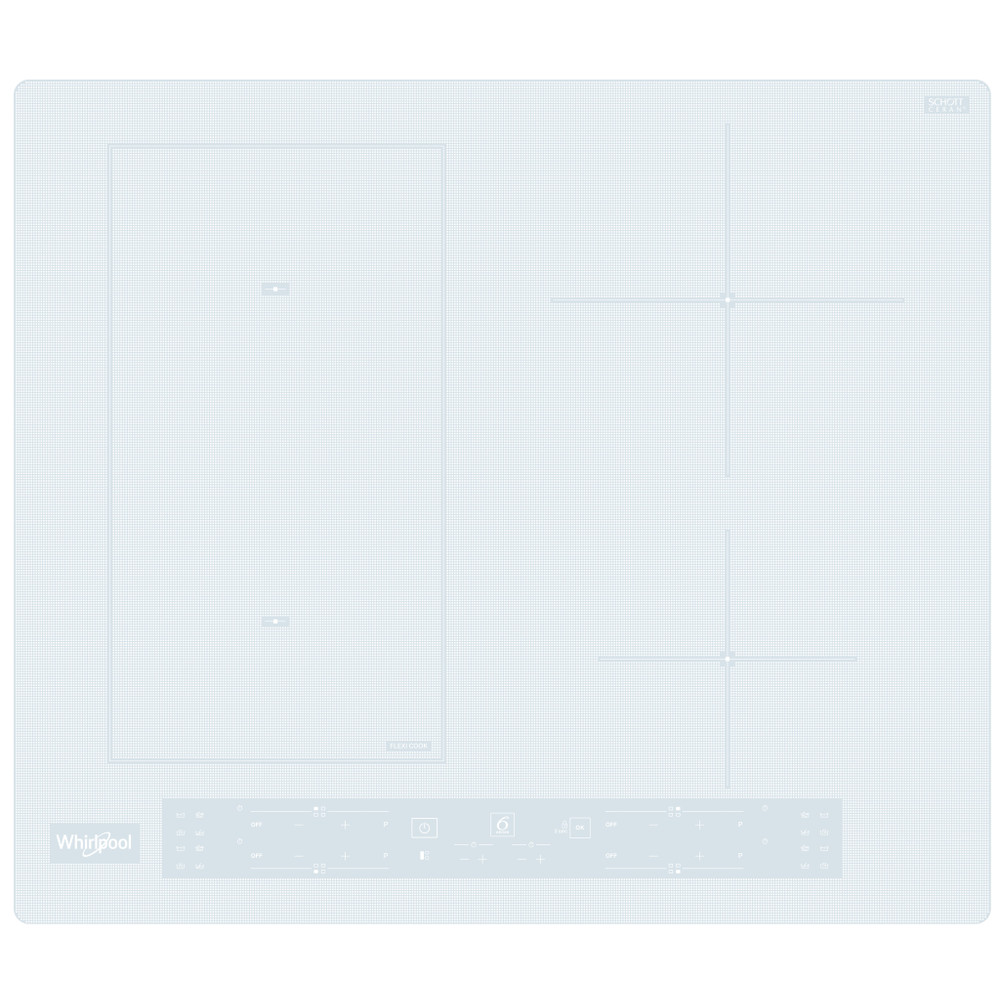 Whirlpool Encimera WL B4560 NE/W Blanco Induction vitroceramic Frontal