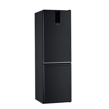 Whirlpool Hűtő/fagyasztó kombináció Szabadonálló W7 821O K Fekete 2 doors Perspective