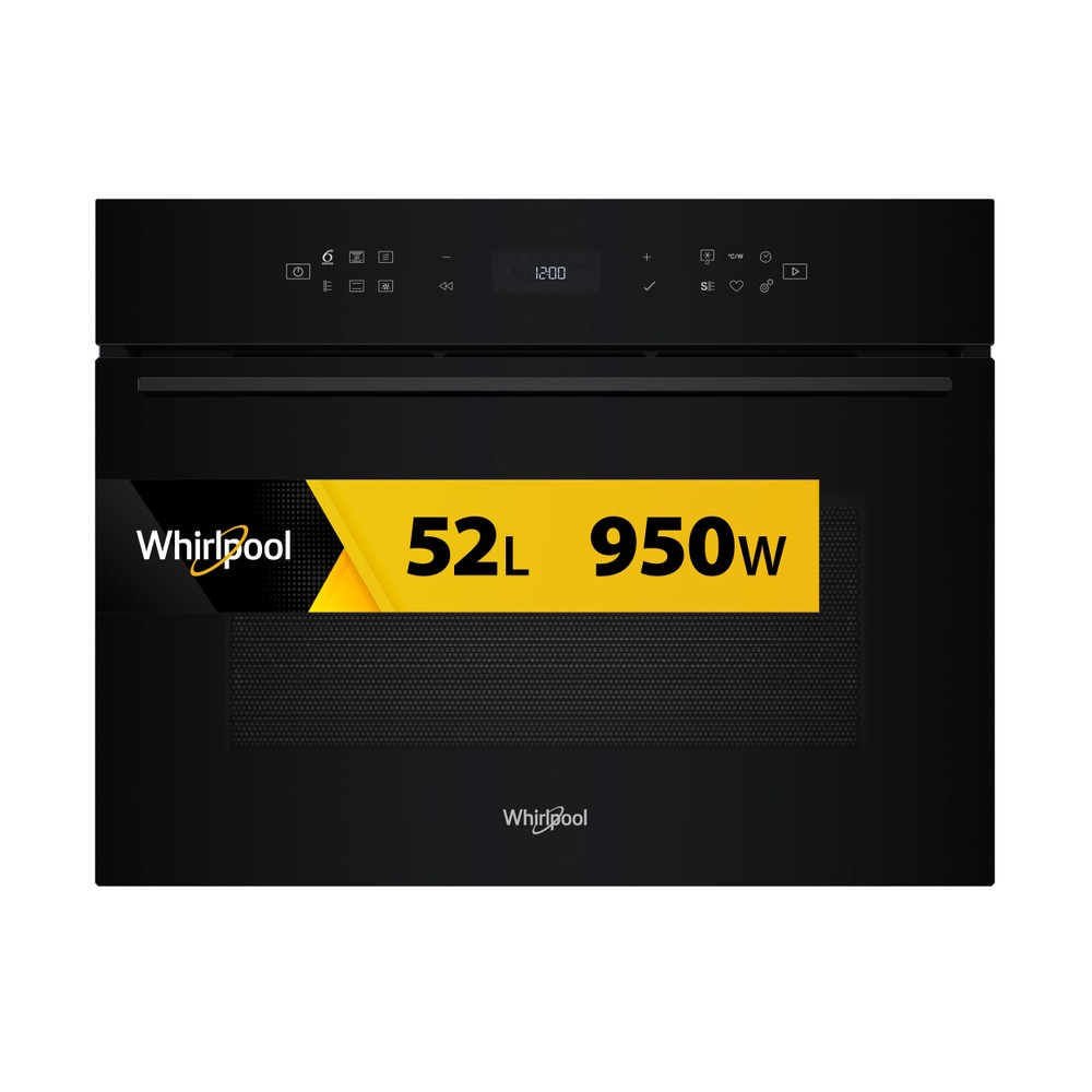 Whirlpool Microgolfoven Inbouw WCW7O7HTSB Zwart Elektronisch 53 Combimicrogolfoven 950 Frontal
