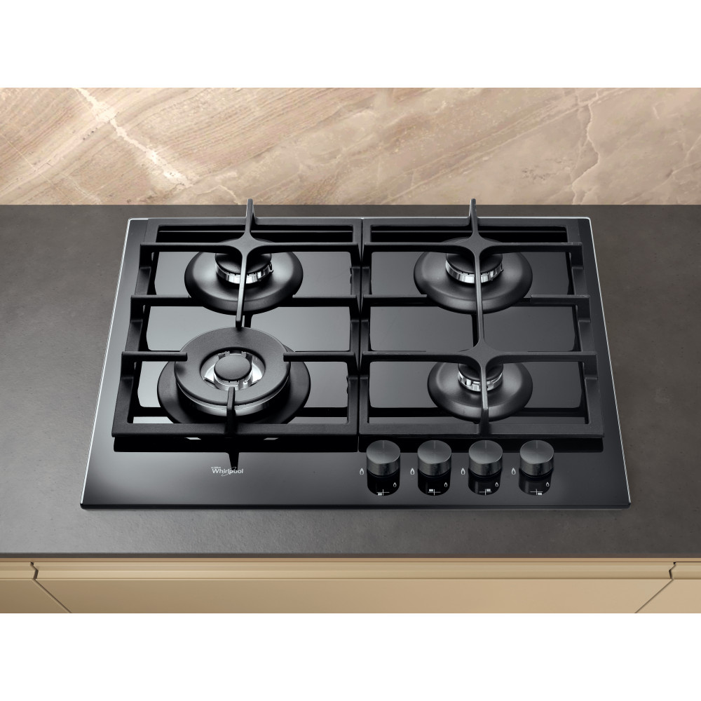 Whirlpool Plită GOA 6425/NB1 Negru Gaz Lifestyle frontal top down