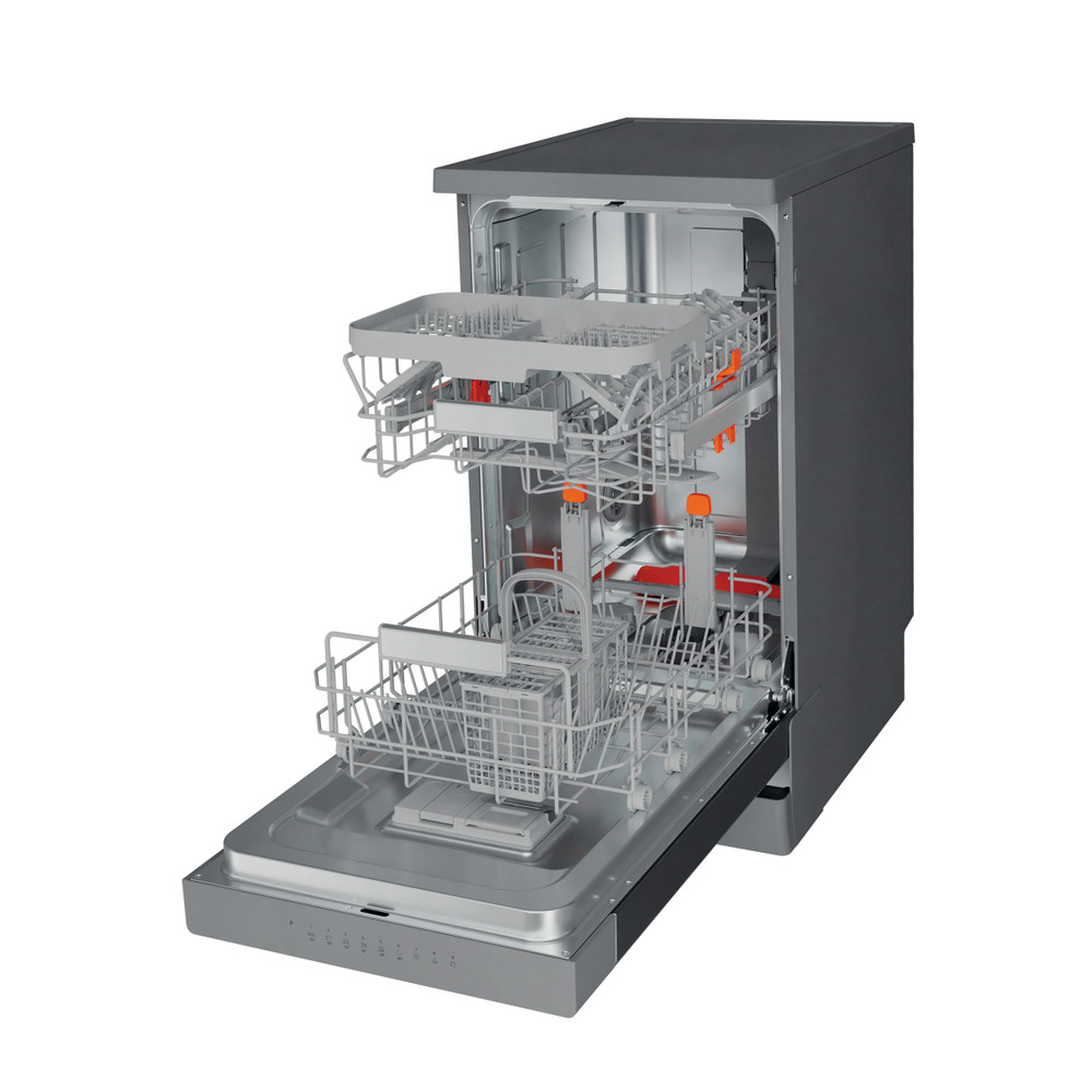 Hotpoint_Ariston Zmywarka Wolnostojący HSFO 3T223 WC X Wolnostojący E Perspective open