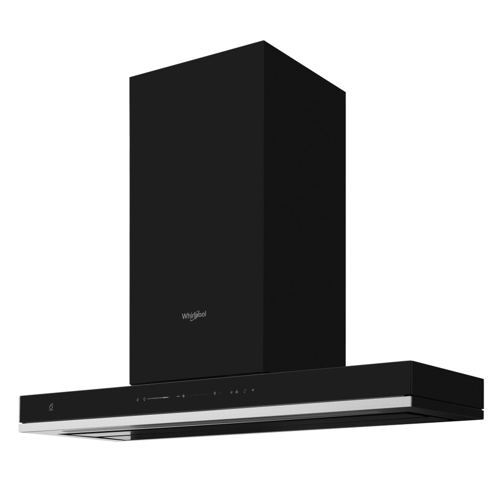 Whirlpool Campana Encastre WHSS 90F L T C K Negro Wall-mounted Electrónico Perspective