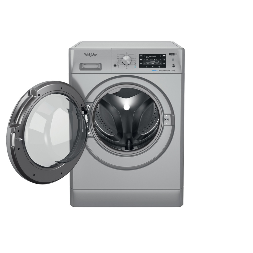 Whirlpool Mosógép Szabadonálló FFD 9458 SBSV EU Ezüst Elöltöltős B Frontal open