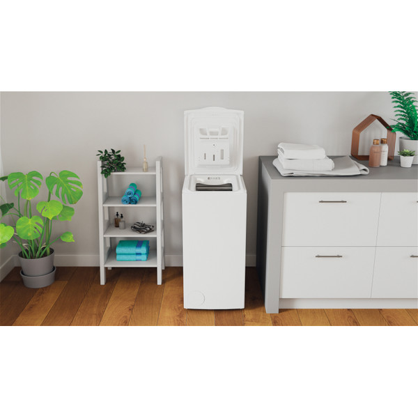 Indesit Práčka Voľne stojace BTW S60400 EU/N Biela Zhora plnená C Lifestyle frontal open
