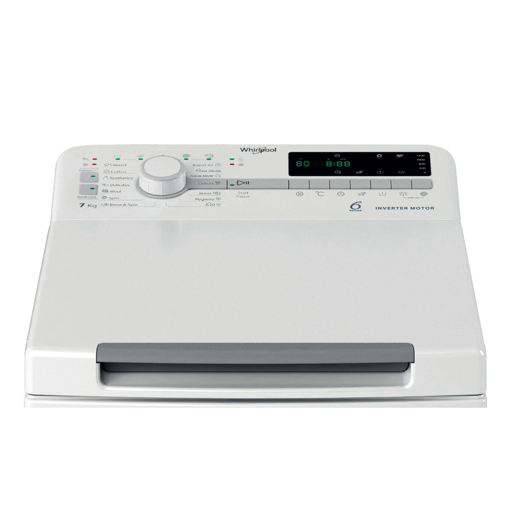 Whirlpool Práčka Voľne stojace EELT 7150 EU Biela Zhora plnená B Control panel