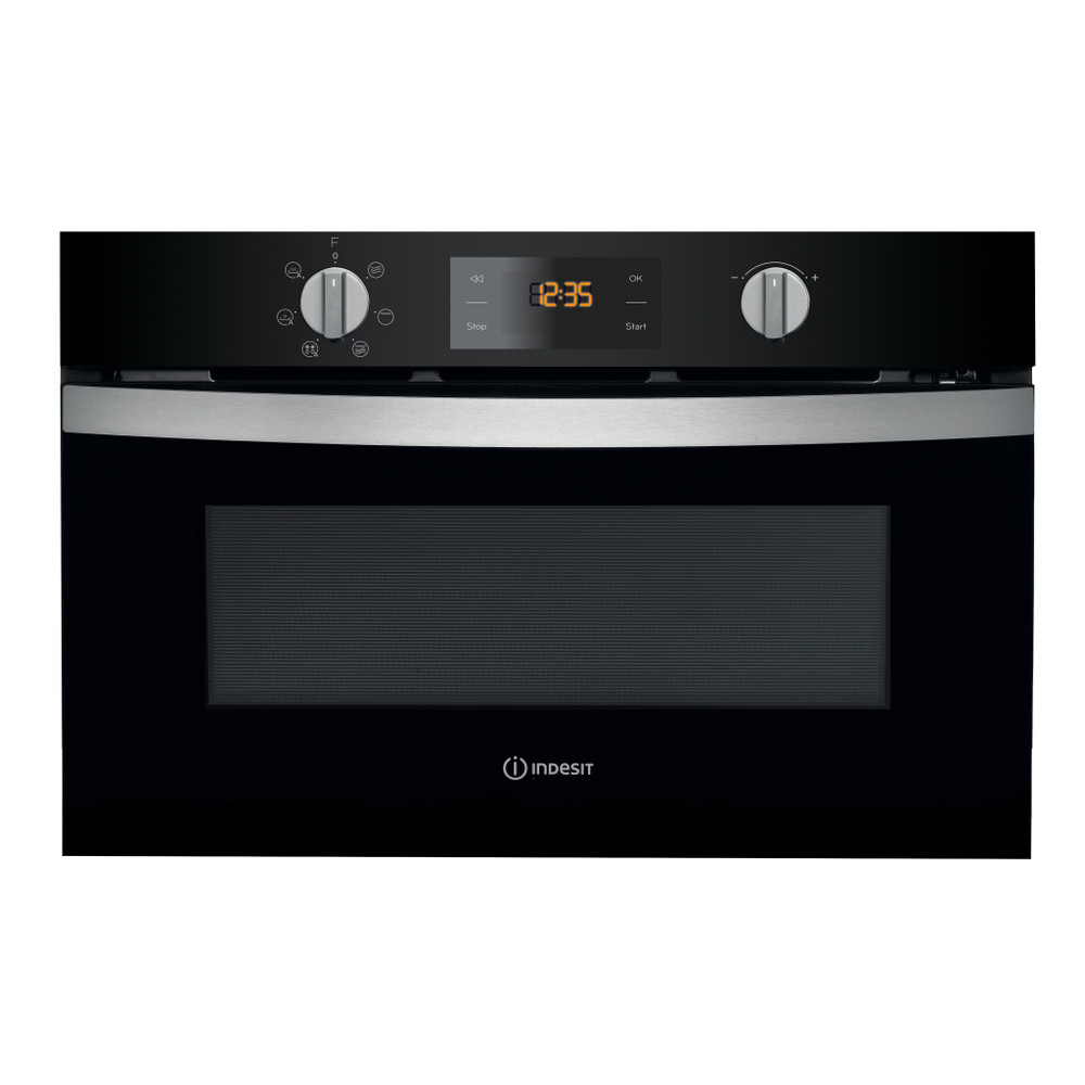 Indesit Mikrovlnná rúra Vstavané MWI 4343 BL Čierna Elektronické 31 Mikrovlny + Gril 1000 Frontal