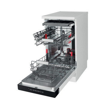 Whirlpool Umývačka riadu Voľne stojace WSFO 3O34 PF Voľne stojace D Perspective open