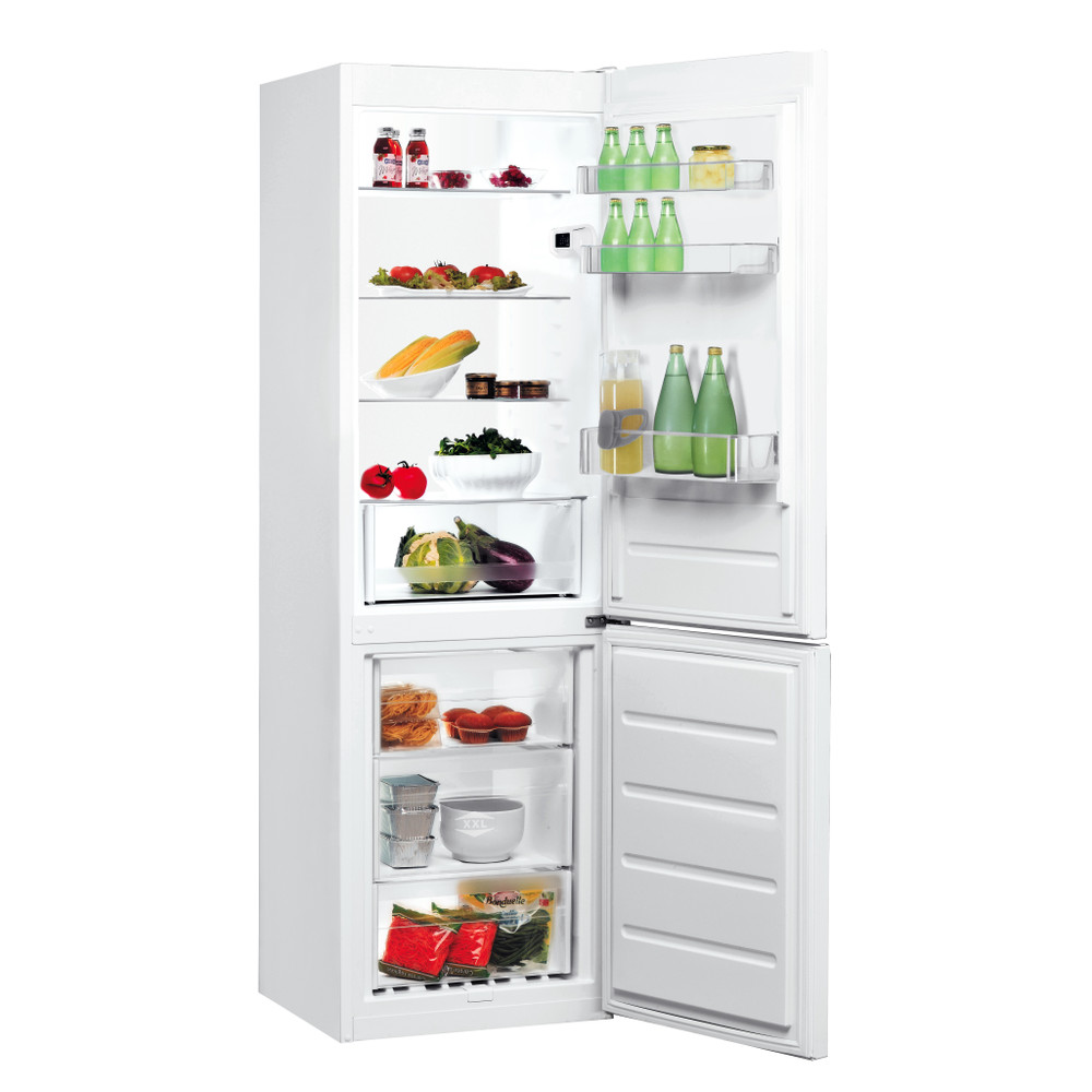 Indesit Jääkaappipakastin Vapaasti sijoitettava LI8 S1E W Global white -valkoinen 2 doors Perspective open