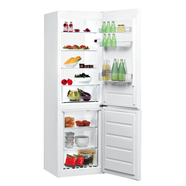 Indesit Kombiskap Frittstående LI8 S1E W Global white 2 doors Perspective open