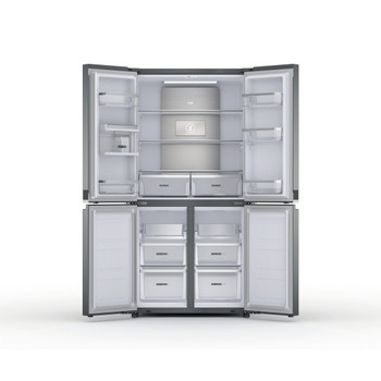 Whirlpool Side-by-Side Independent WQ9 U2L Inox Look Frontal open