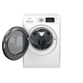 Whirlpool Maşină de spălat rufe cu uscător Independent FFWDD 1076258 BV EU Alb Încărcare frontală Frontal open