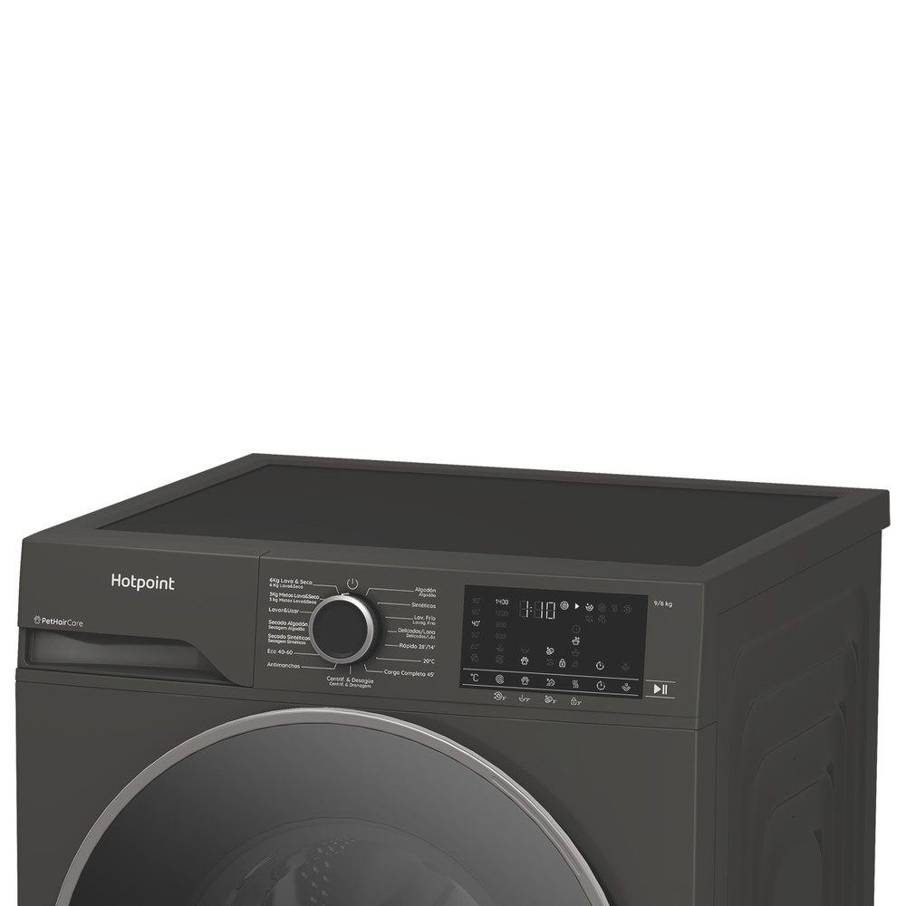 Hotpoint Lavadora secadora Libre instalación HBD 9680G SPT Manhattan Grey Cargador frontal Lifestyle control panel