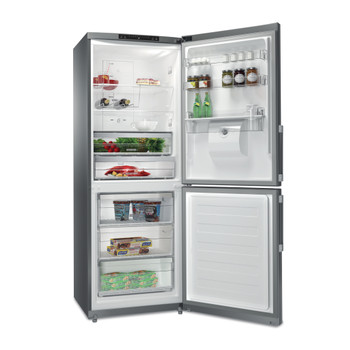 Whirlpool Racitor-congelator combinat Independent WB70I 953 X AQUA Optic Inox 2 doors Perspective open
