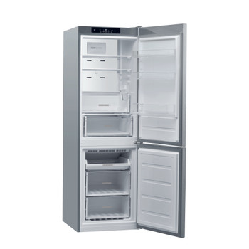 Whirlpool Hűtő/fagyasztó kombináció Szabadonálló W9C 841C OX Optic Inox 2 doors Perspective open