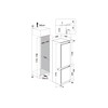 Indesit Combinación de frigorífico / congelador Encastre KINH 1271 B4E Zinc Metal 2 doors Technical drawing