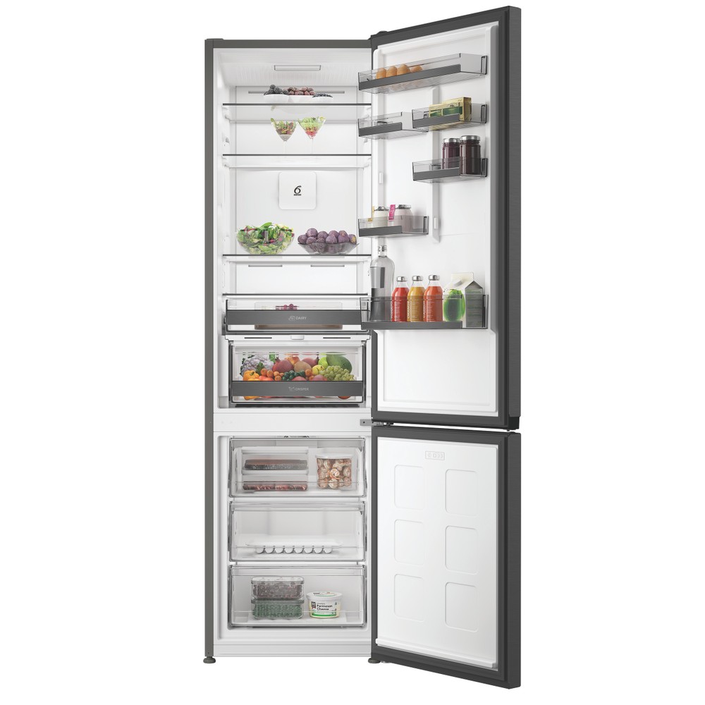Whirlpool Kombinovaná chladnička s mrazničkou Volně stojící WHK 22414 X7EA1 ARC 764 Manhattan Gray 2 doors Lifestyle frontal open
