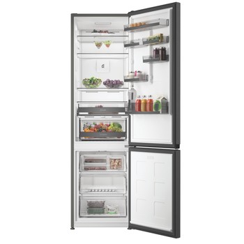 Whirlpool Kombinovaná chladnička s mrazničkou Volně stojící WHK 22414 X7EA1 ARC 764 Manhattan Gray 2 doors Lifestyle frontal open