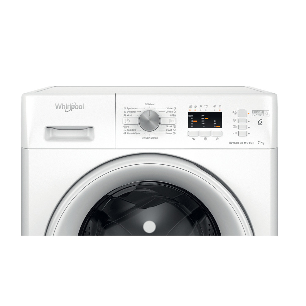 Whirlpool Pračka Volně stojící FFL 7269 W EE Bílá Předem plněná A Control panel