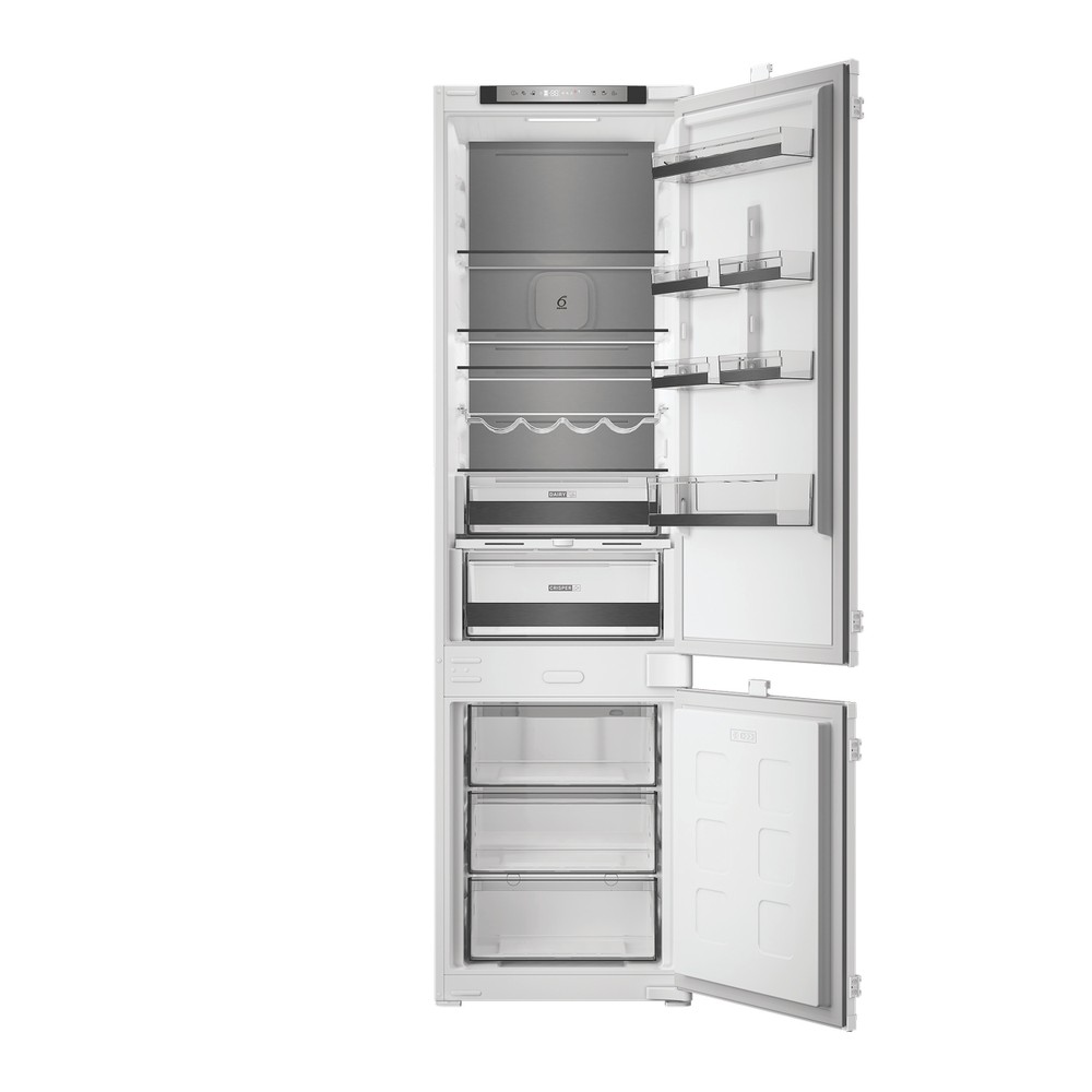 Whirlpool Kombinovaná chladnička s mrazničkou Vstavané WHK2 5323 B5E1 Zinc Metal 2 doors Frontal open