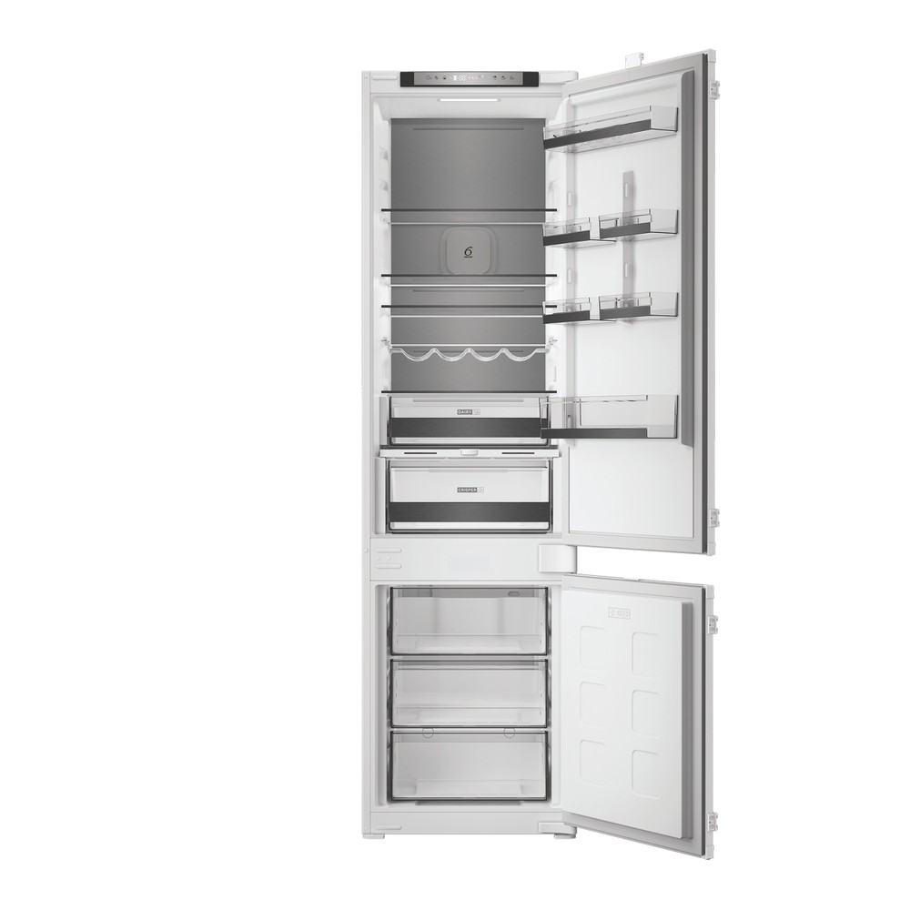 Whirlpool Kombinirani hladnjak Ugradbeni WHK2 5323 B5E1 Zinc Metal 2 doors Frontal open