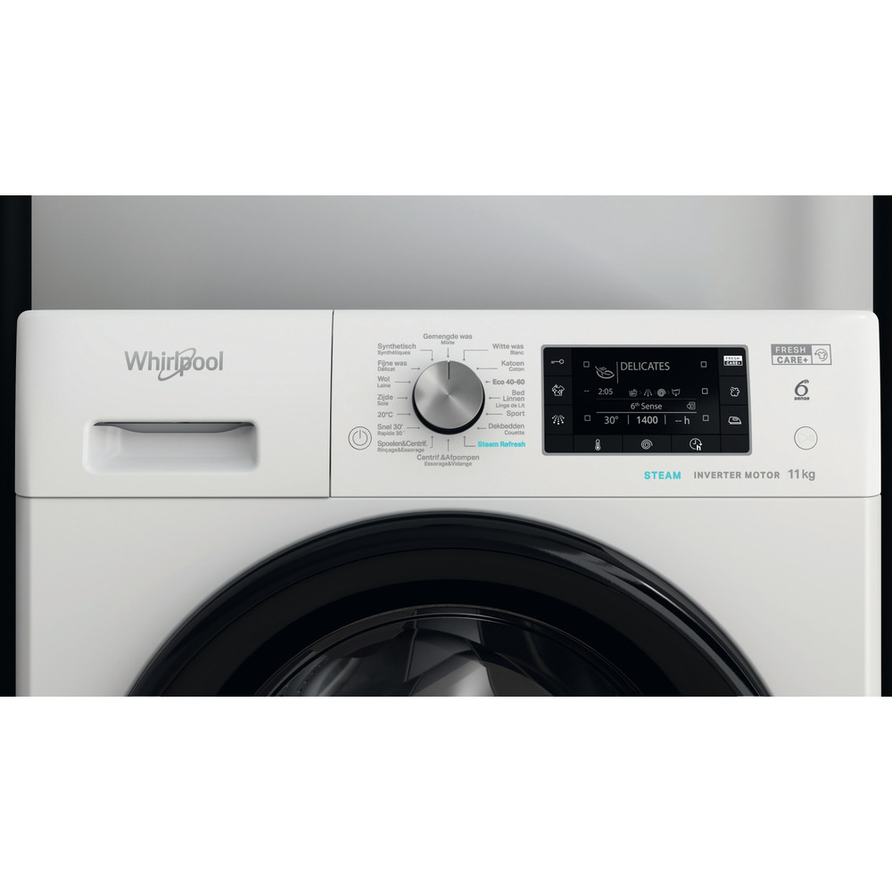 Whirlpool Wasmachine Vrijstaand FFD 11489E BV BE Wit Voorlader A Lifestyle control panel