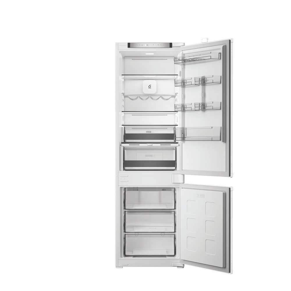 Whirlpool Racitor-congelator combinat Încorporabil WHK2 5293 B5E Zinc Metal 2 doors Frontal open