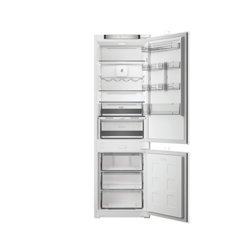 Whirlpool Koel-vriescombinatie Inbouw WHK2 5293 B5E Zinc Metal 2 deuren Frontal open