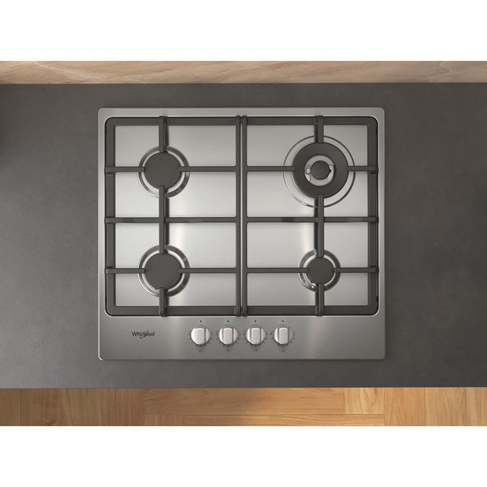 Whirlpool Varná doska TGML 661 IX R Nerezová Plynová Lifestyle frontal