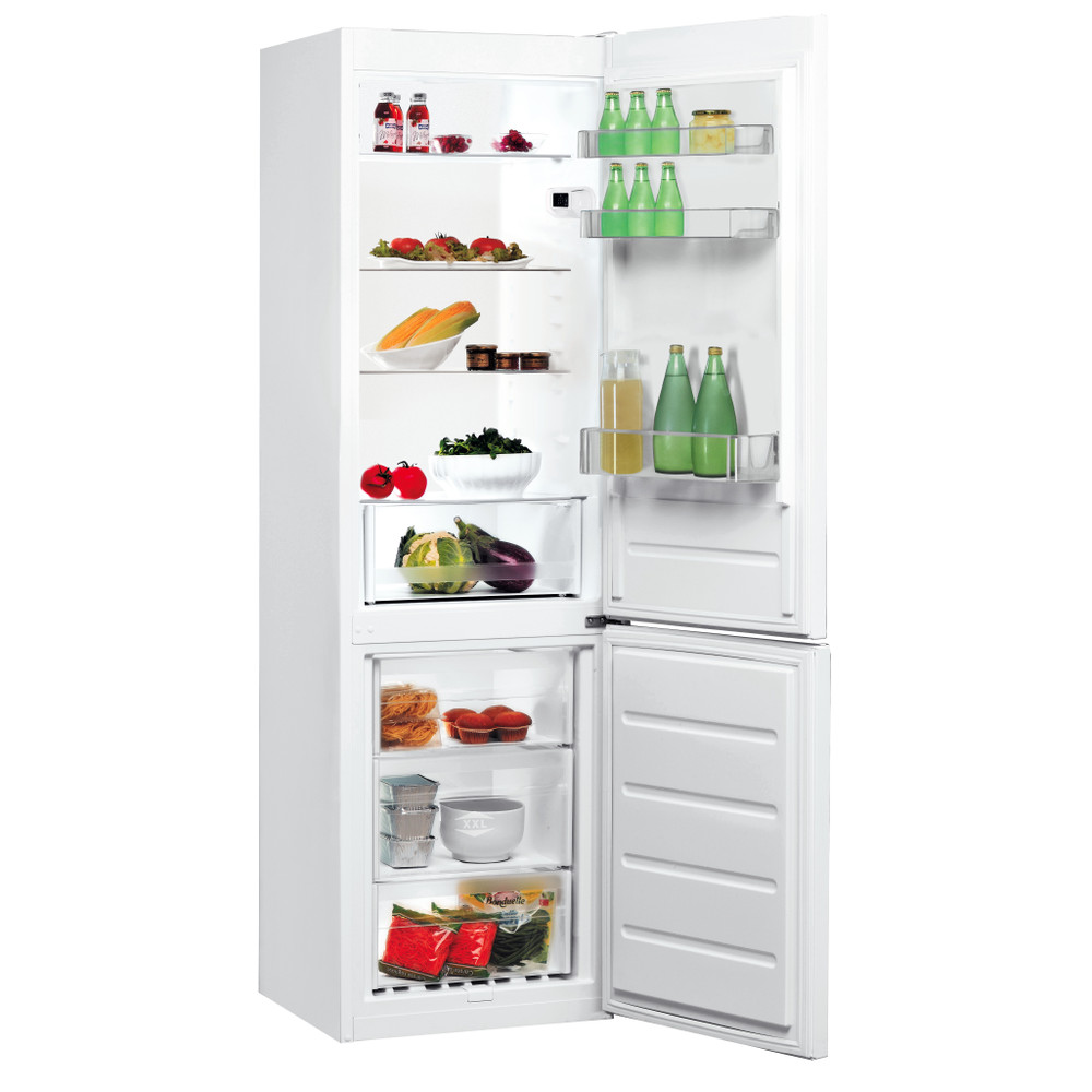 Indesit Kombinerat kylskåp/frys Fristående LI7 S1E W Global white 2 doors Perspective open