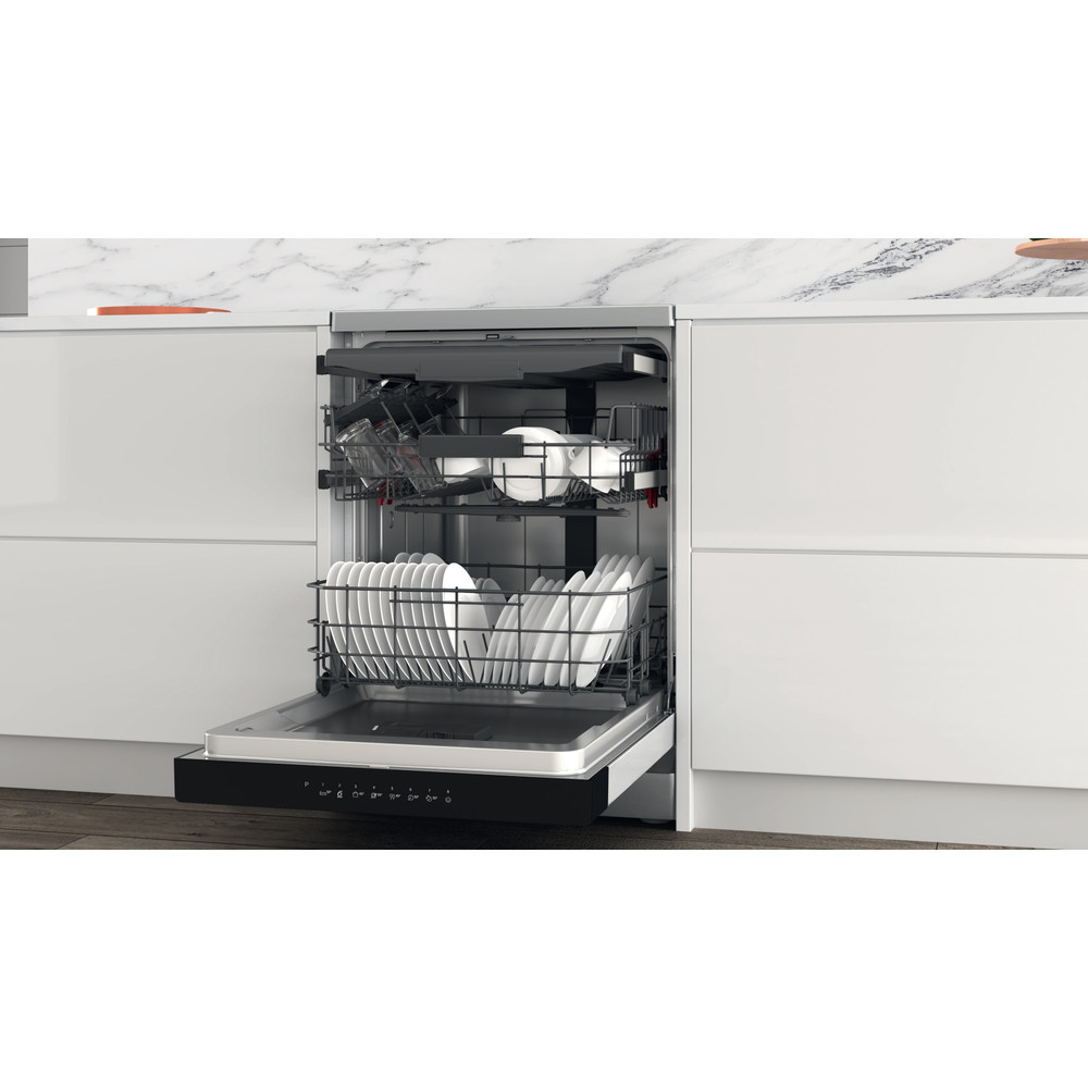 Whirlpool Mosogatógép Szabadonálló WH4FFC14BN6X Szabadonálló C Lifestyle perspective open