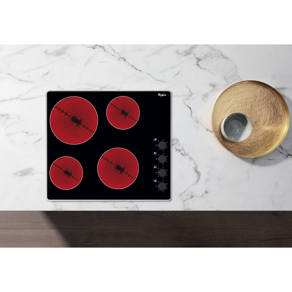 Whirlpool Hob AKM 609 IX Black Radiant vitroceramic Lifestyle frontal