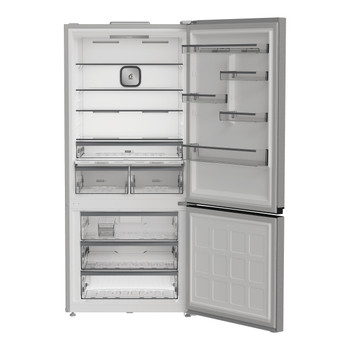 Whirlpool Fridge/freezer combination Freestanding WHK2 6613 X5UK Pearl Inox 2 doors Frontal open