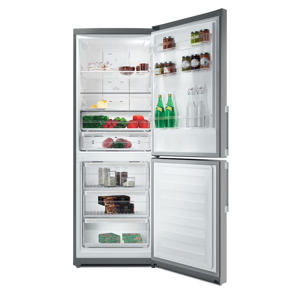 Hotpoint_Ariston Combiné Pose-libre HA70BE 31 X Optic Inox 2 portes Frontal open