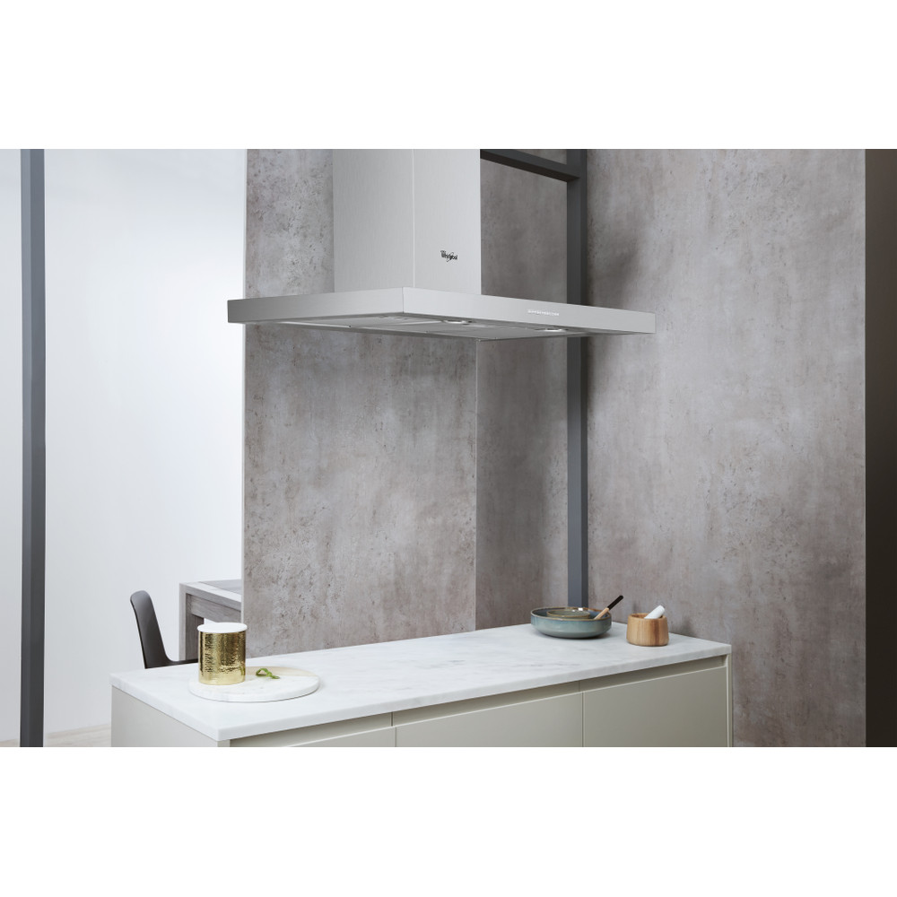 Whirlpool Exaustor Encastre WHBS 93 F LE X Inox Wall-mounted Eletrónico Lifestyle perspective