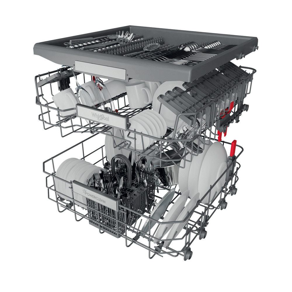 Whirlpool Diskmaskin Inbyggda WUO 3T333 PF X Underbyggd D Technical Translucent